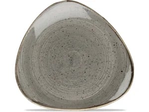 Stonecast Grey trekantet tallerken, 229mm