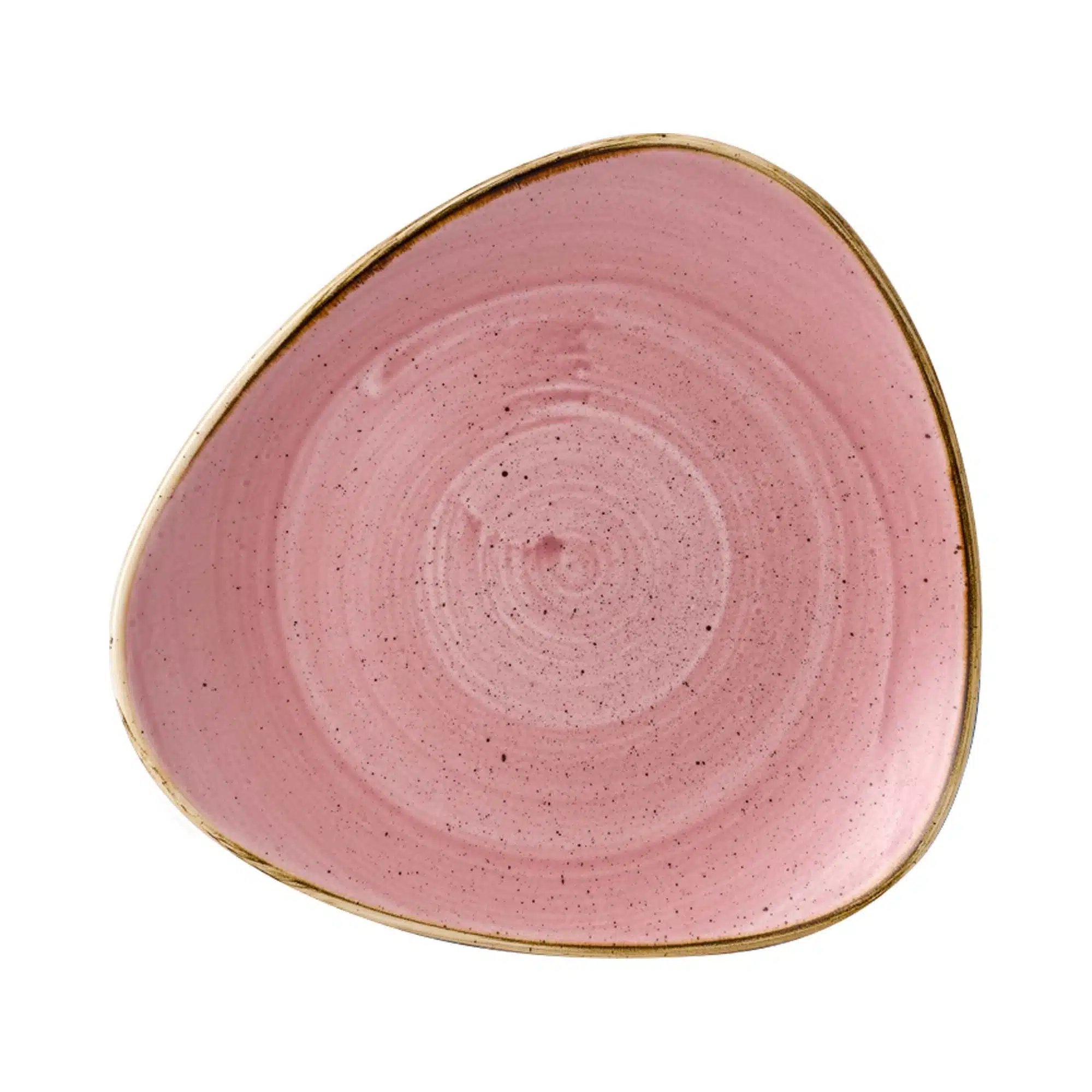 Stonecast Petal Pink trekantet tallerken, 229mm
