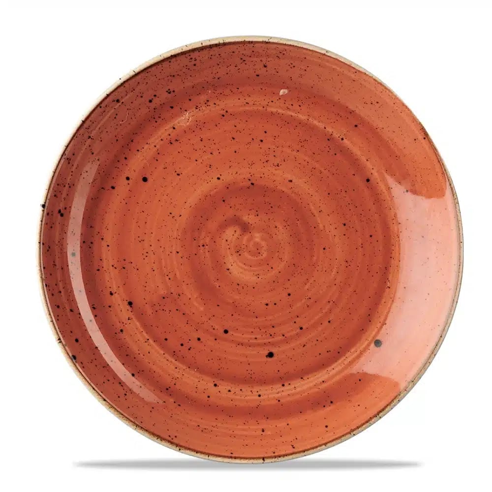 Stonecast Orange coupe tallerken, 217 mm