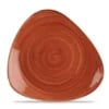 Stonecast Orange trekantet tallerken, 265mm