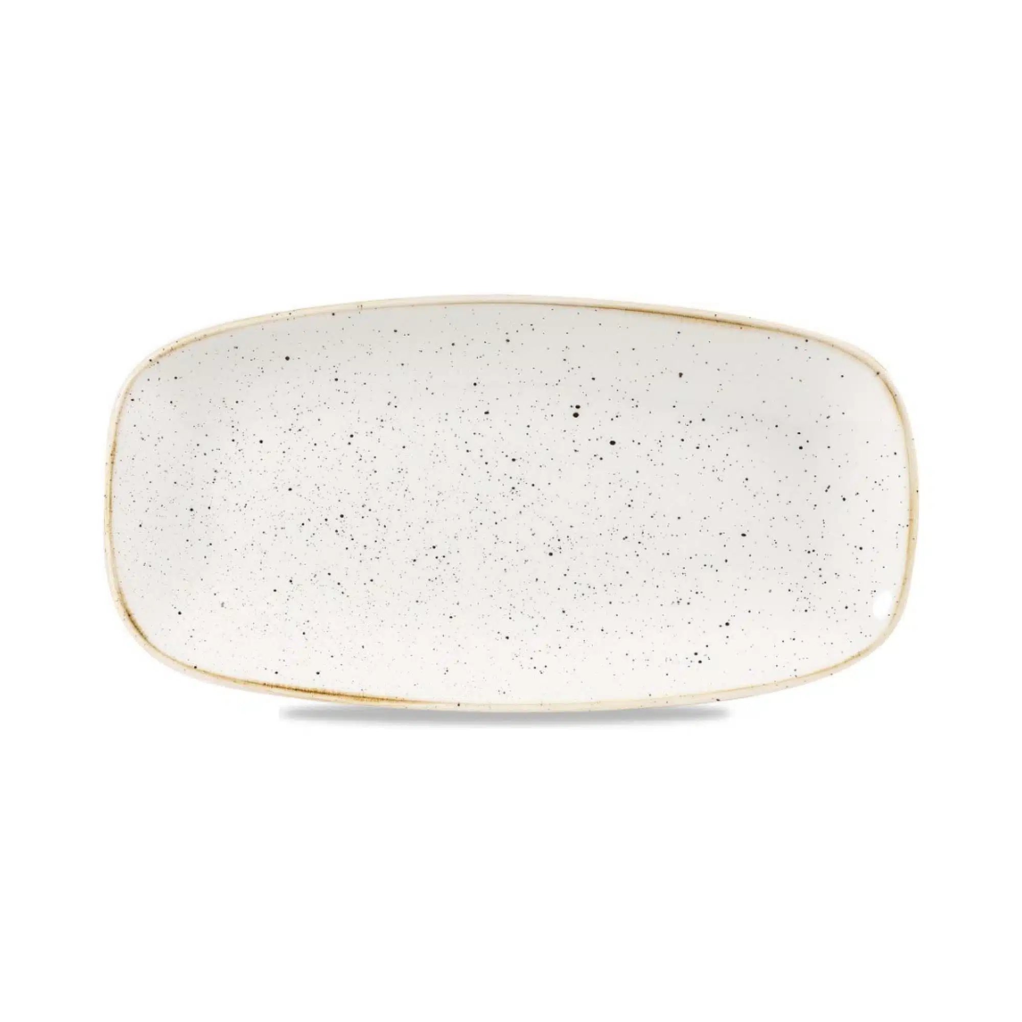 Stonecast Barley White kokkernes aflange tallerken, 298x153mm