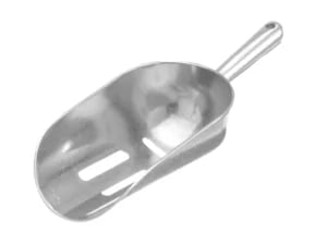 Aluminium is-ske med huller, Bar op, 0,35L, 220x80mm