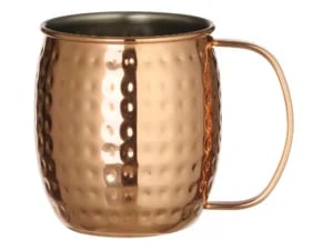 Kruss kobber tallerken, Bar up, Mule krus, 0,5L, Kobber, o97x(H)100mm