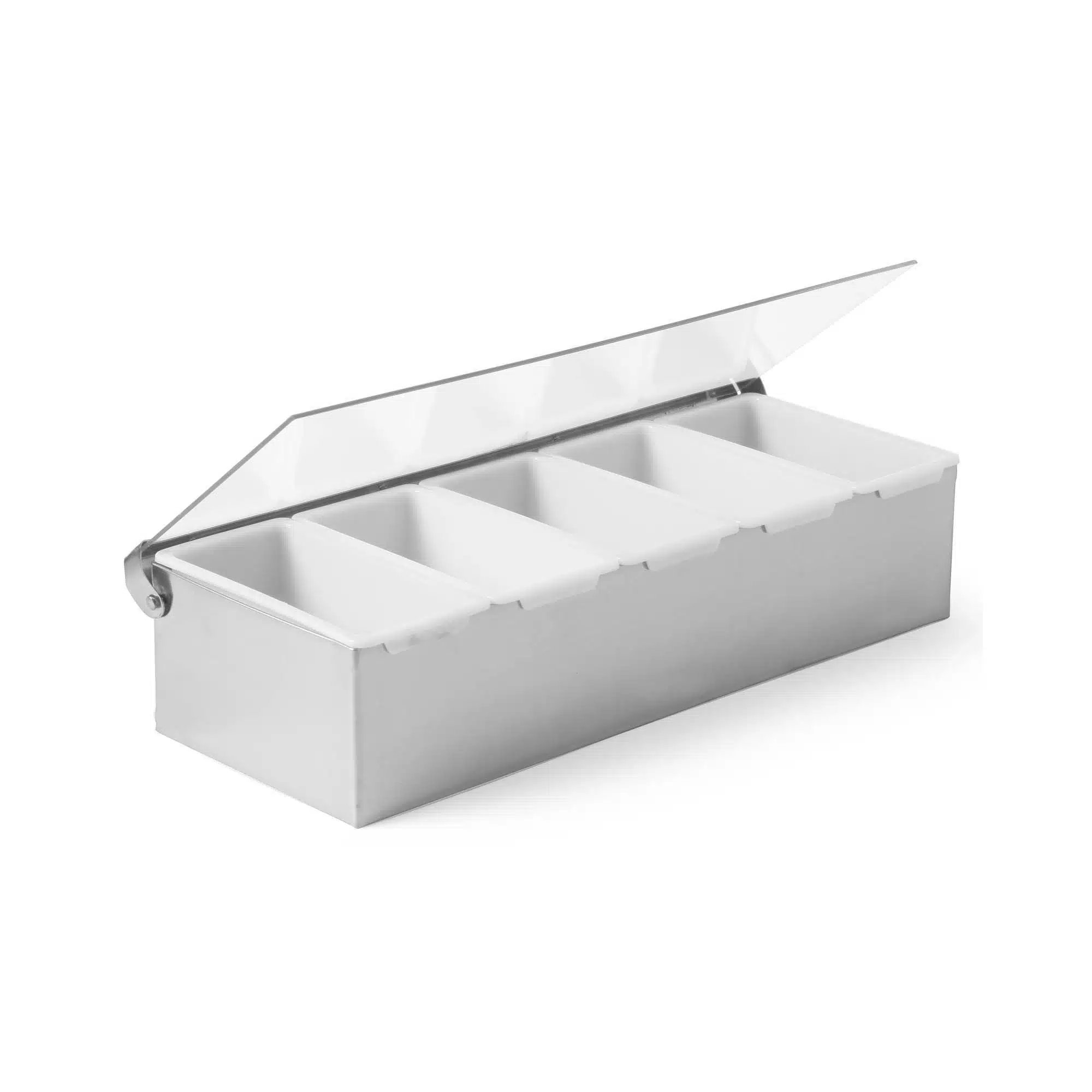 Krydderiholder, Bar op, 5 beholdere, 375x140x(H)90mm