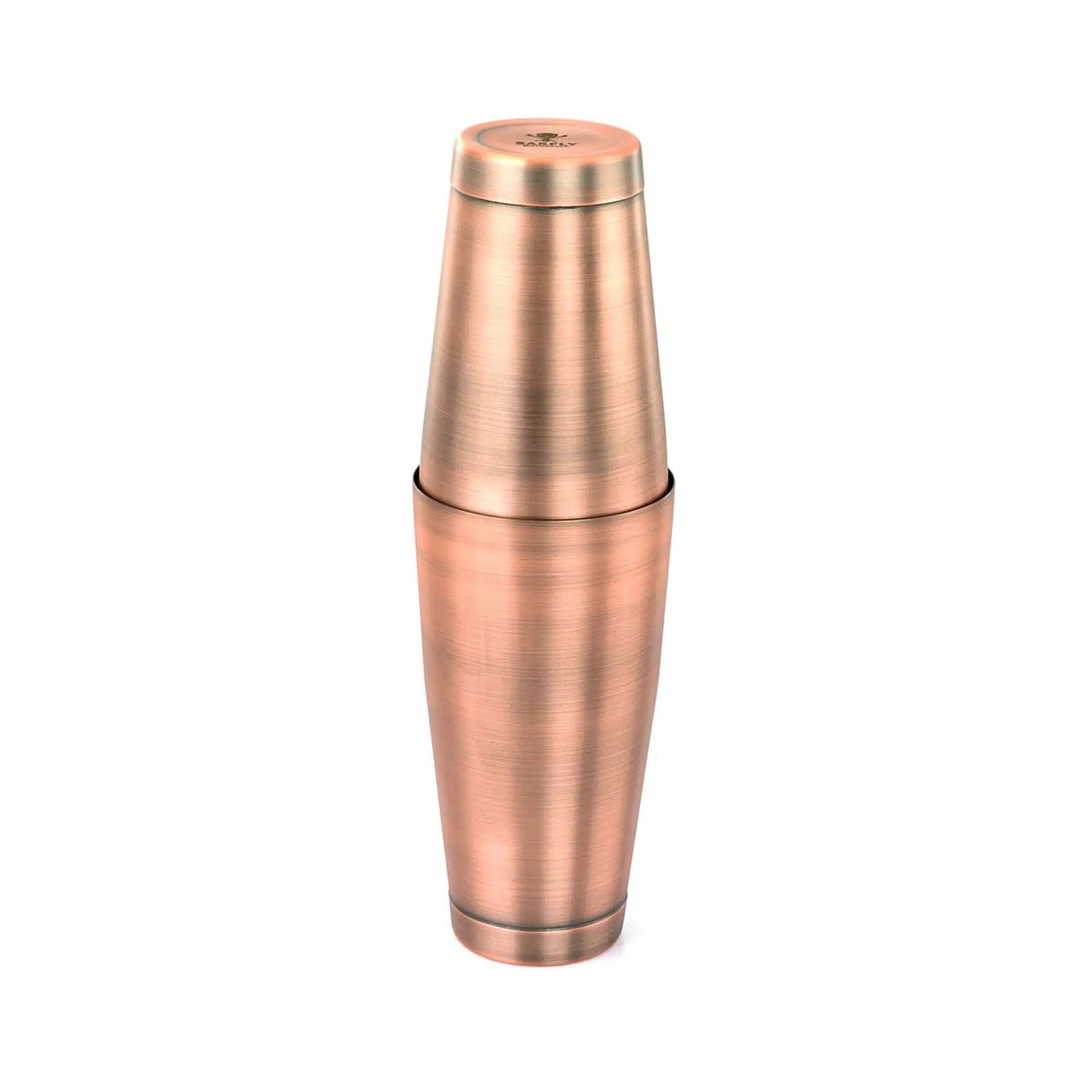 Cocktail shaker/tin sæt, antik kobber