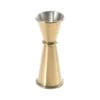 25 ml. x 50 ml. Japansk stil jigger, guld tallerken