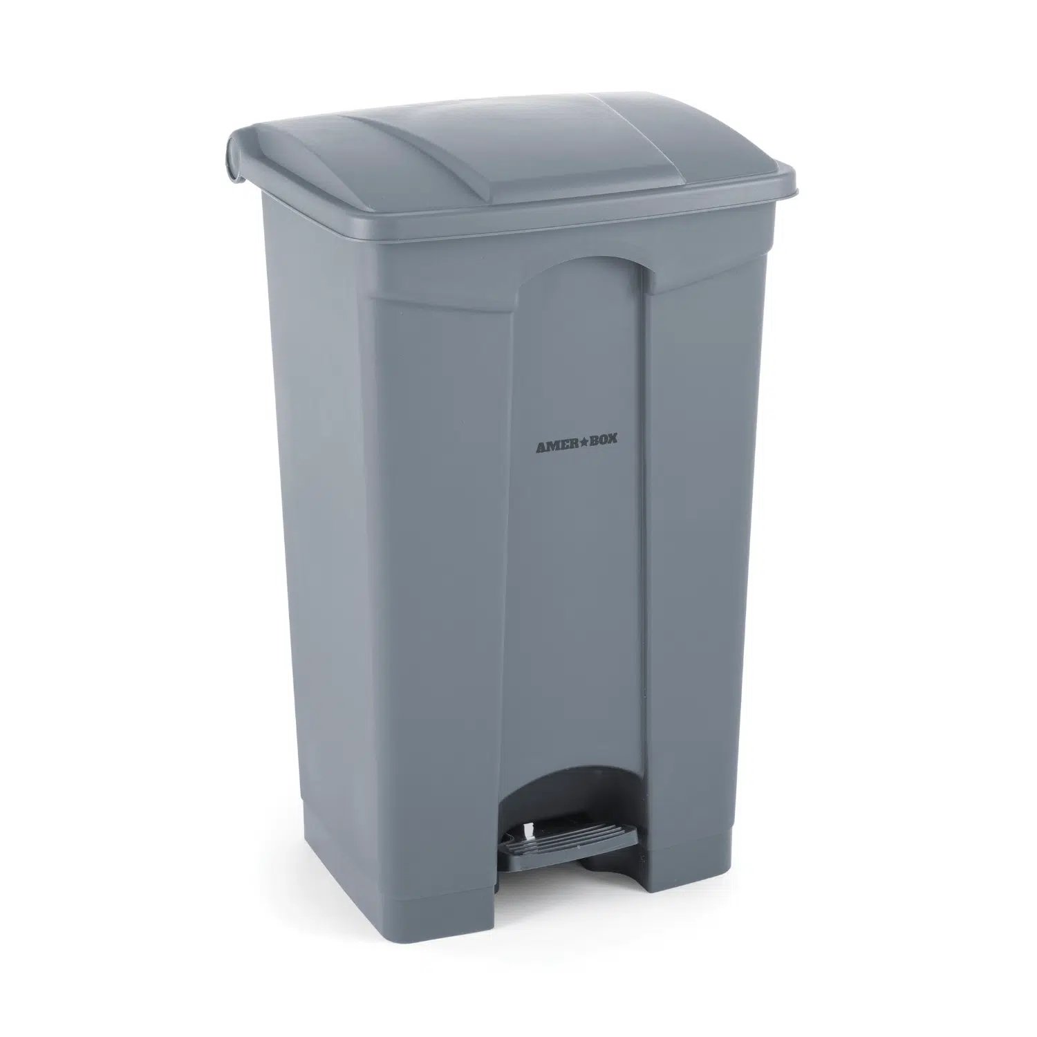 Firkantet affaldsbeholder med fodpedal, 68L, 504x412x(H)673mm