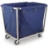 Vasketrolley lavet af rustfrit stål med aftagelig vasketaske, 900x650mm