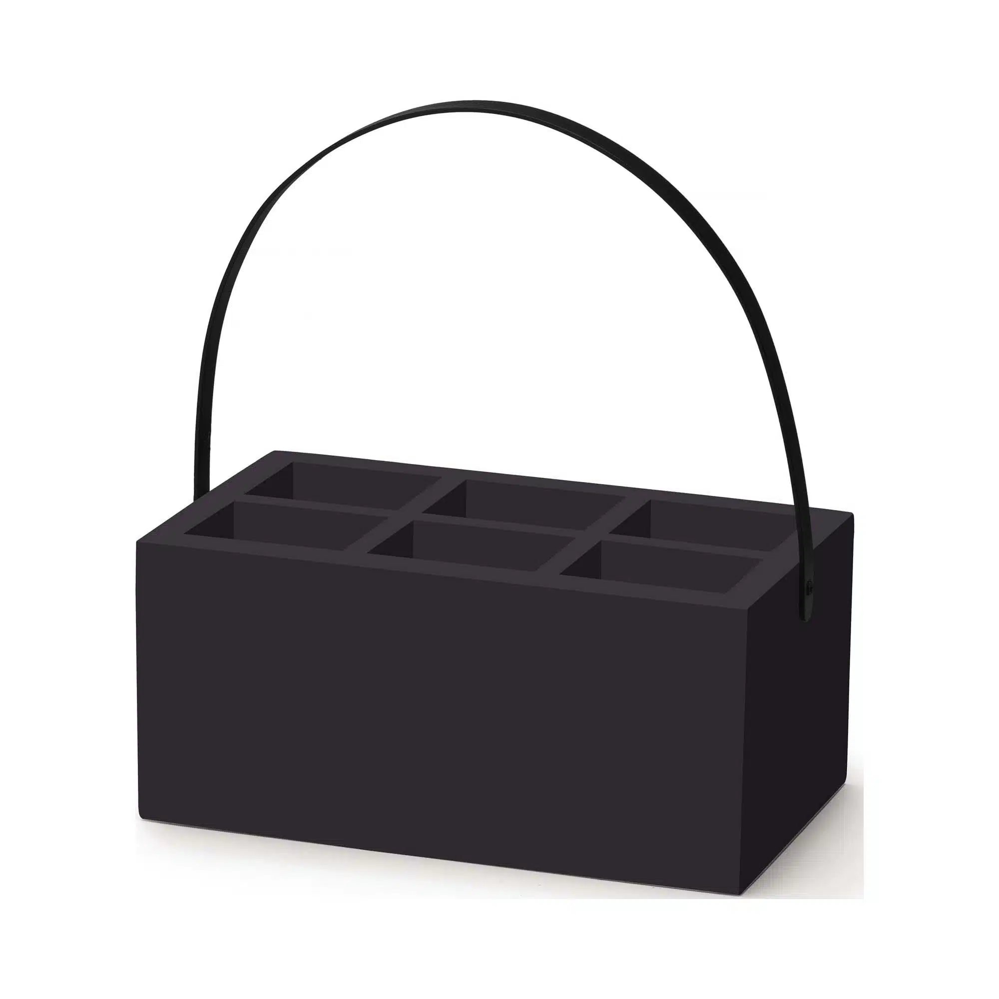 Madeira Sort kasse til bestik og servietter 280x180x120 mm