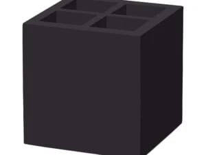 Madeira Sort bestik- og servietkasse 150x150x150 mm