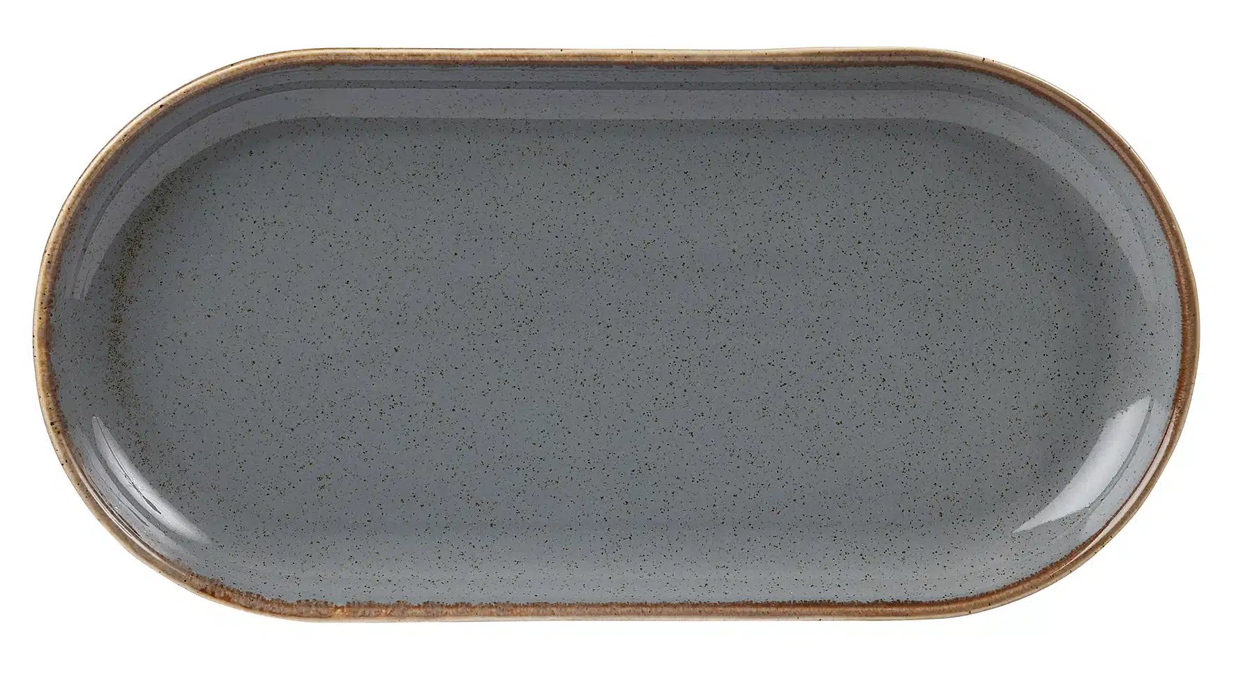 Sten oval skål, 320x200mm