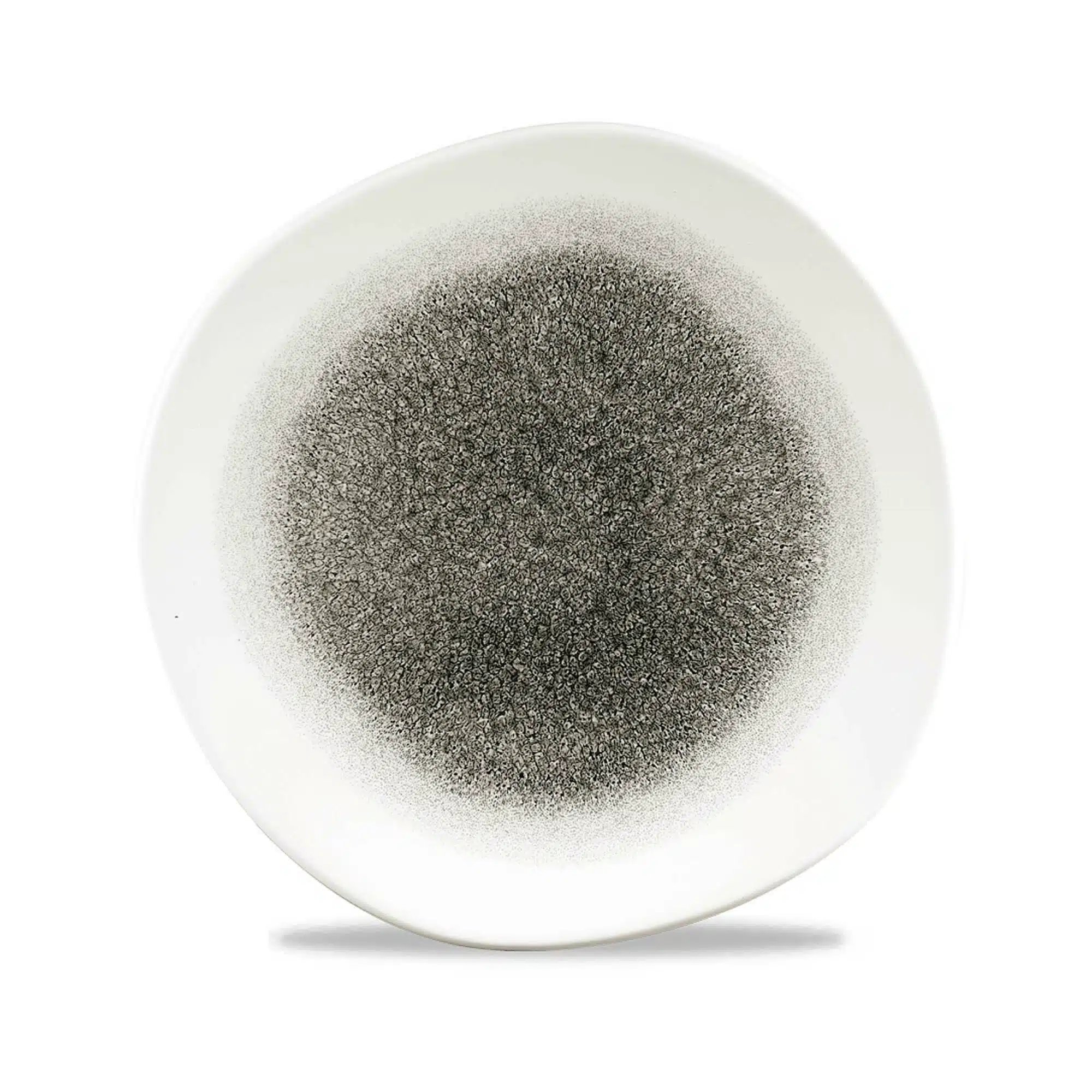 Raku Quartz Sort Rund Spor Tallerken 264 mm