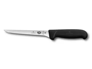 Victorinox Fibrox Pro udbeningskniv med 15 cm stiv, ekstra bred klinge og sort Fibrox-håndtag.