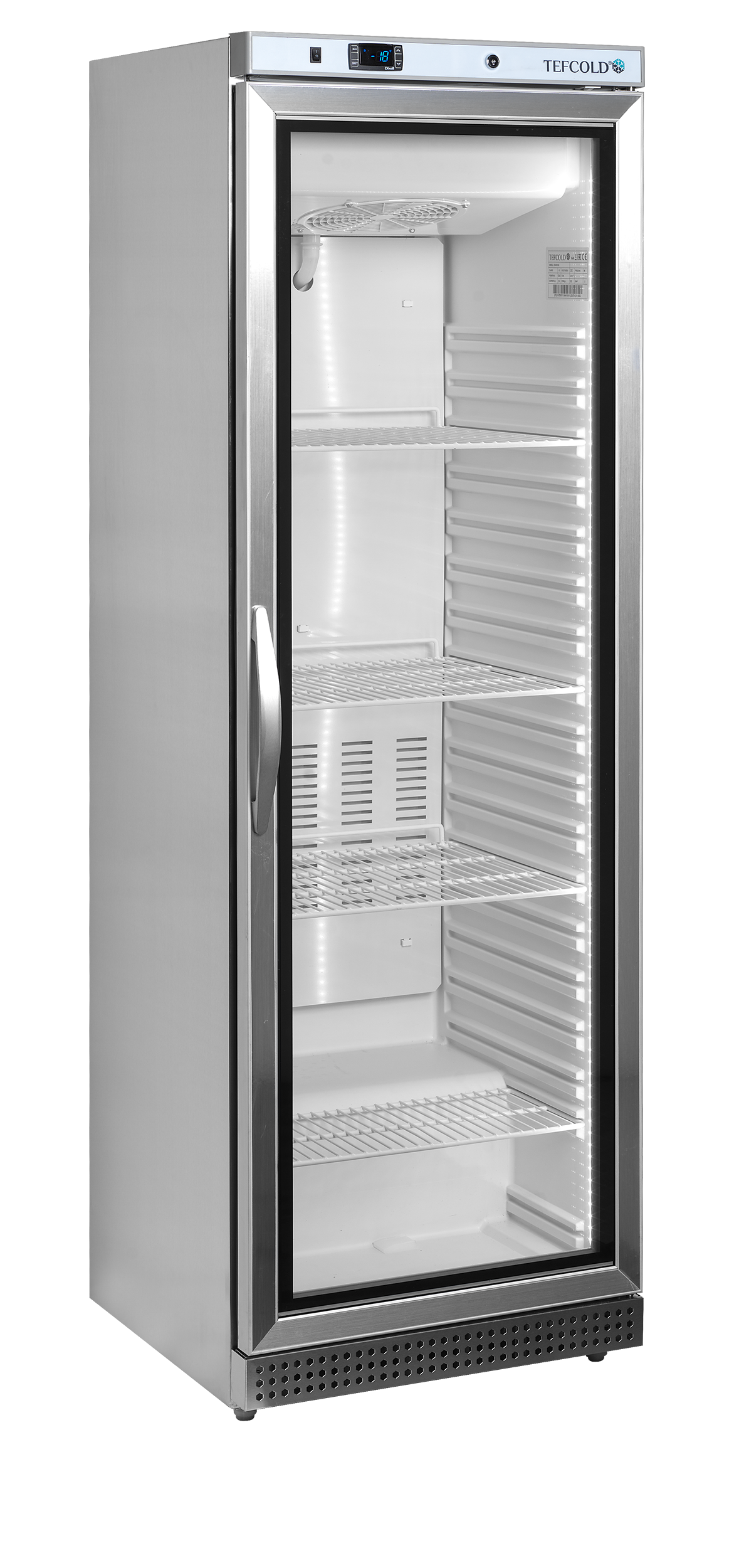 UF400VSG Displayfryser i Rustfrit Stål, 400L, 85kg - Billede 5
