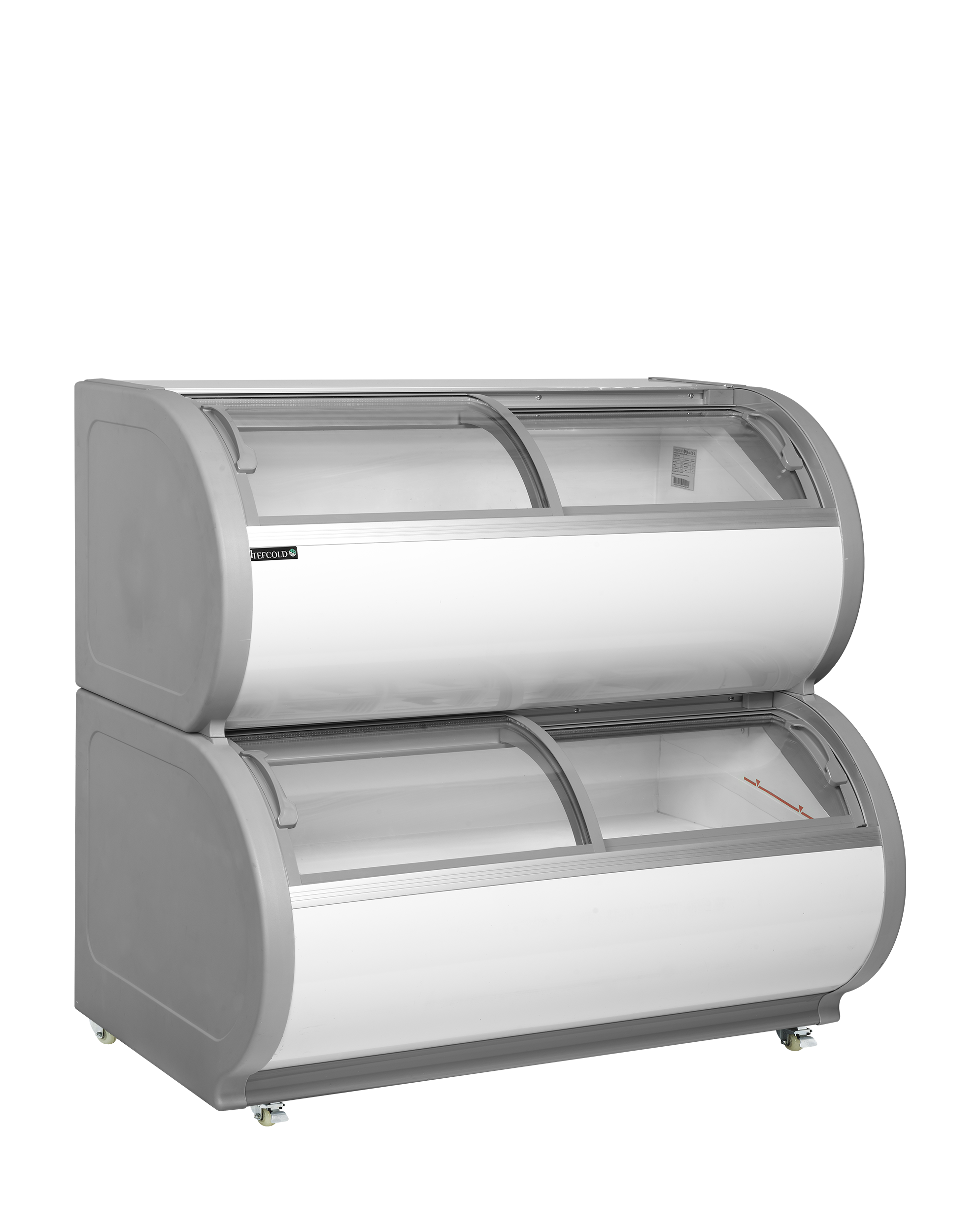 TD500 Displayfryser i to niveauer