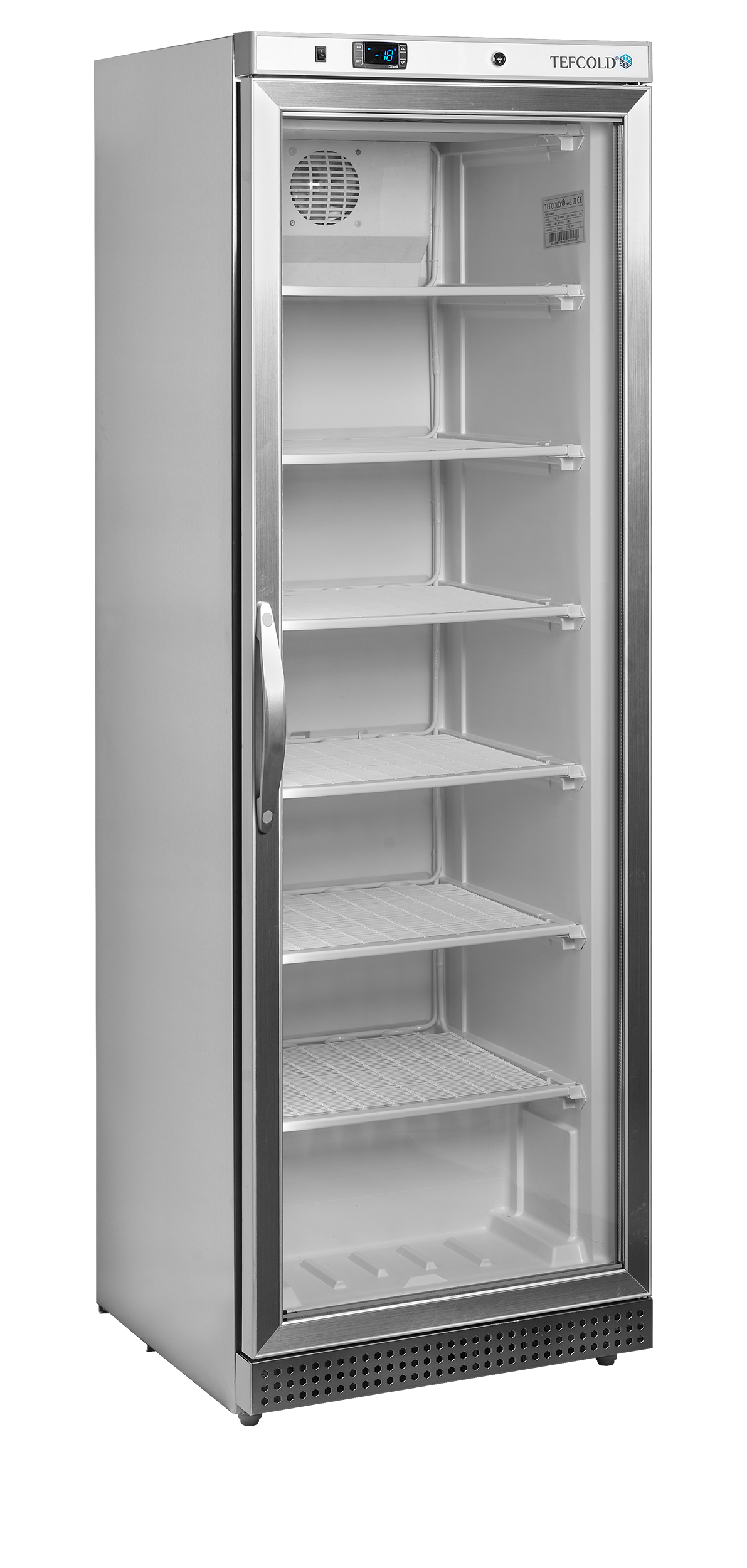 UF400SG Displayfryser i Rustfrit Stål med Glasdør, 400 Liter - Billede 5