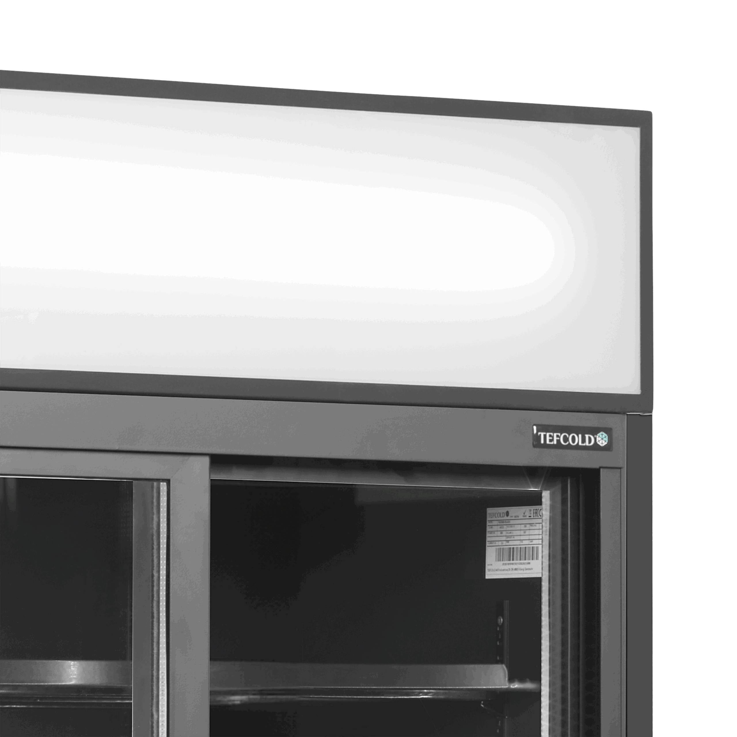 FSC891SBlack Sort 2-dørs displaykøler med lystop - Billede 2