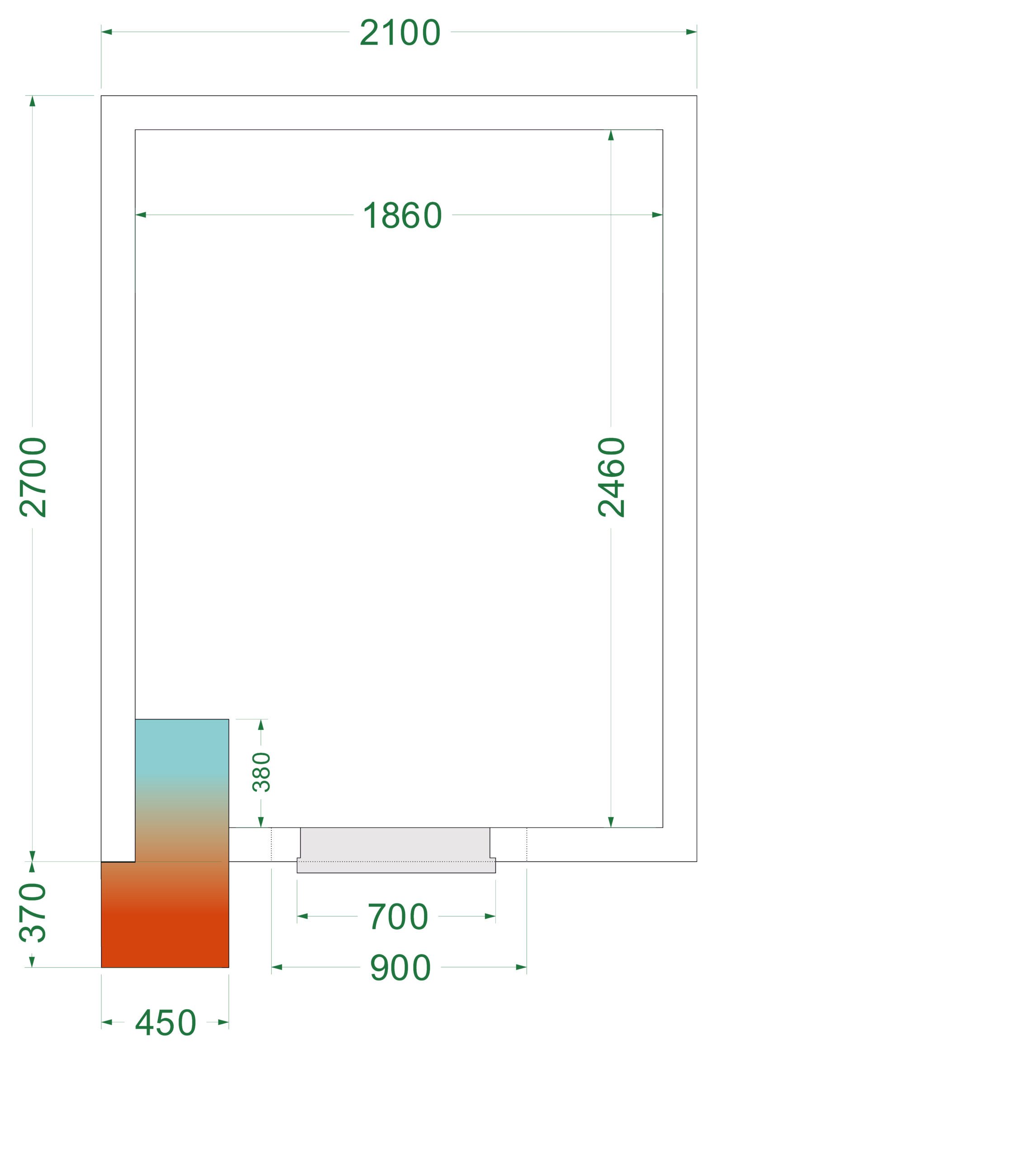 CRNF2127 Fryserum med 2000 kg/m² gulvbelastning og 8.97 m³ volumen - Billede 4