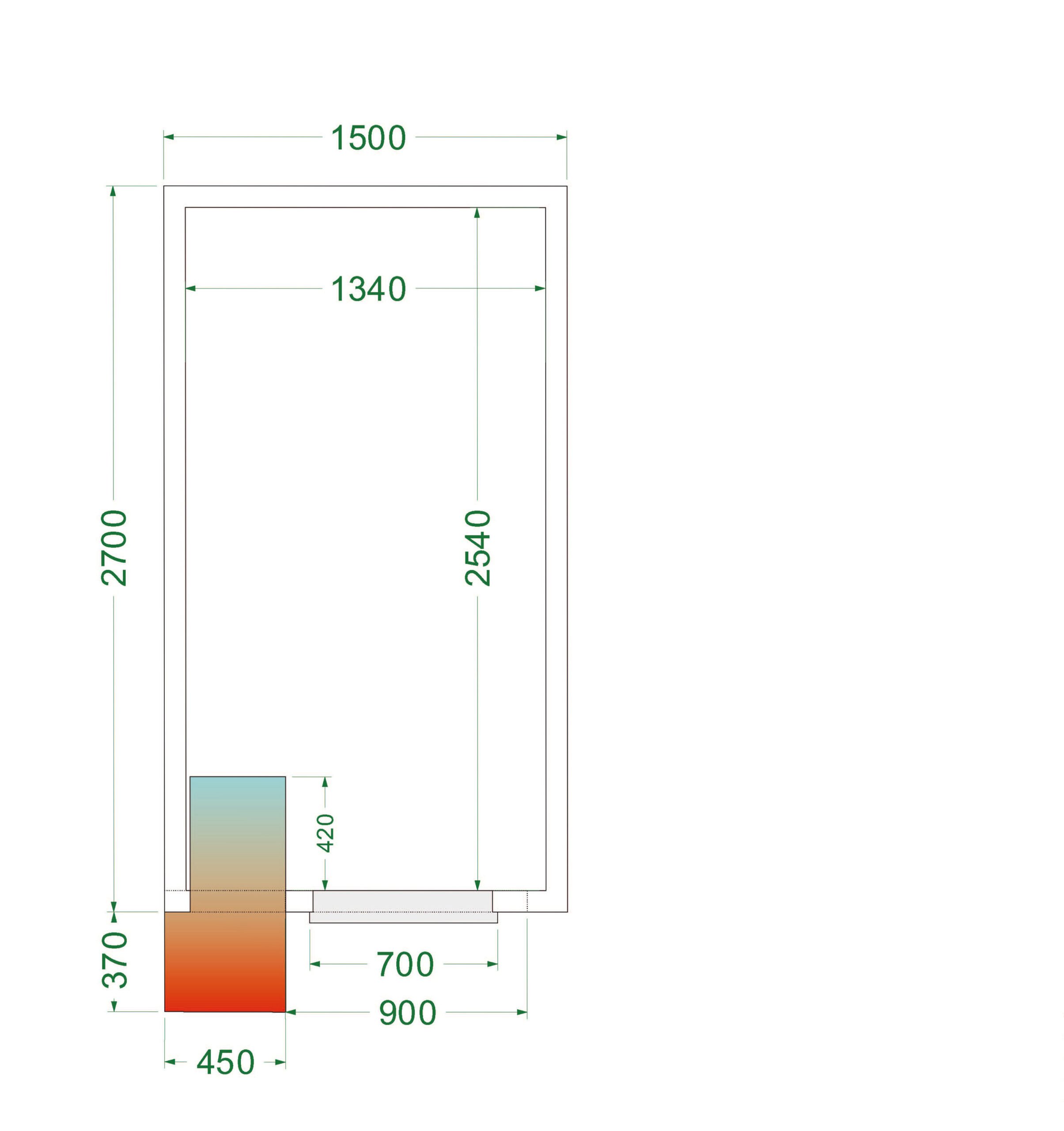 CRPF1527 Kølerum med 1500 kg/m² Gulvbelastning og 6,94 m³ Volumen - Billede 4