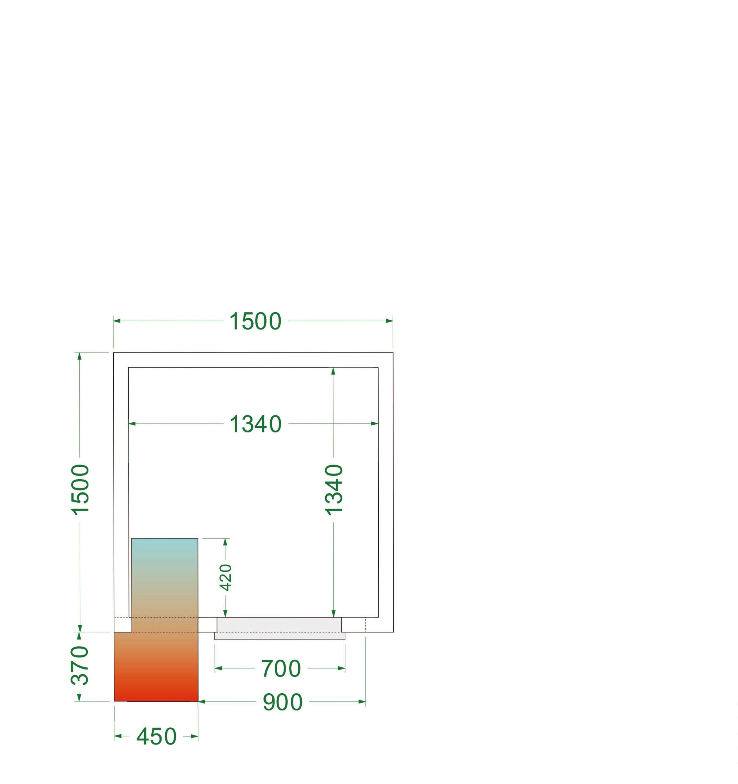 CRPF1515 Kølerum med 1500 kg/m² gulvbelastning og 3,66 m³ volumen - Billede 4