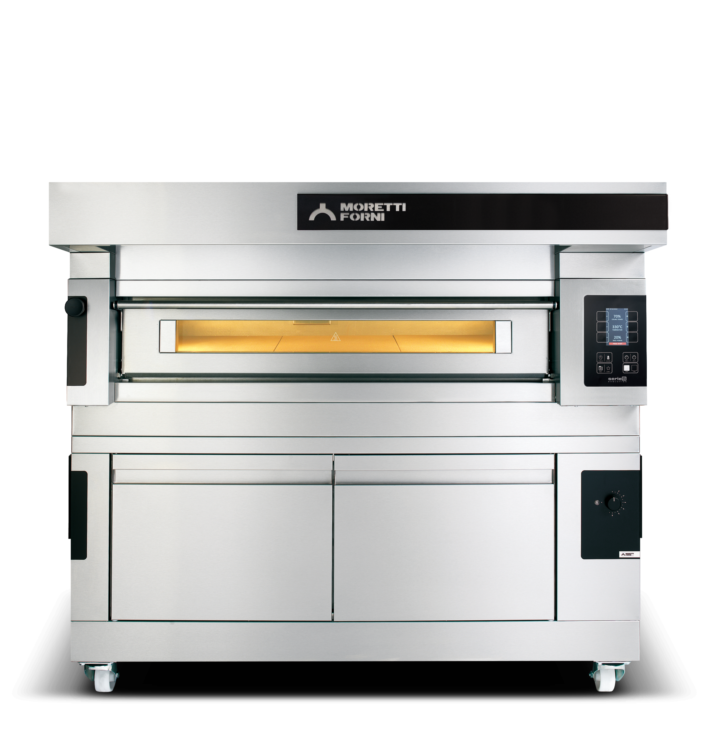 Moretti Forni - S120E, Pizzaovn MOD 1/L inkl. Varmeskab
