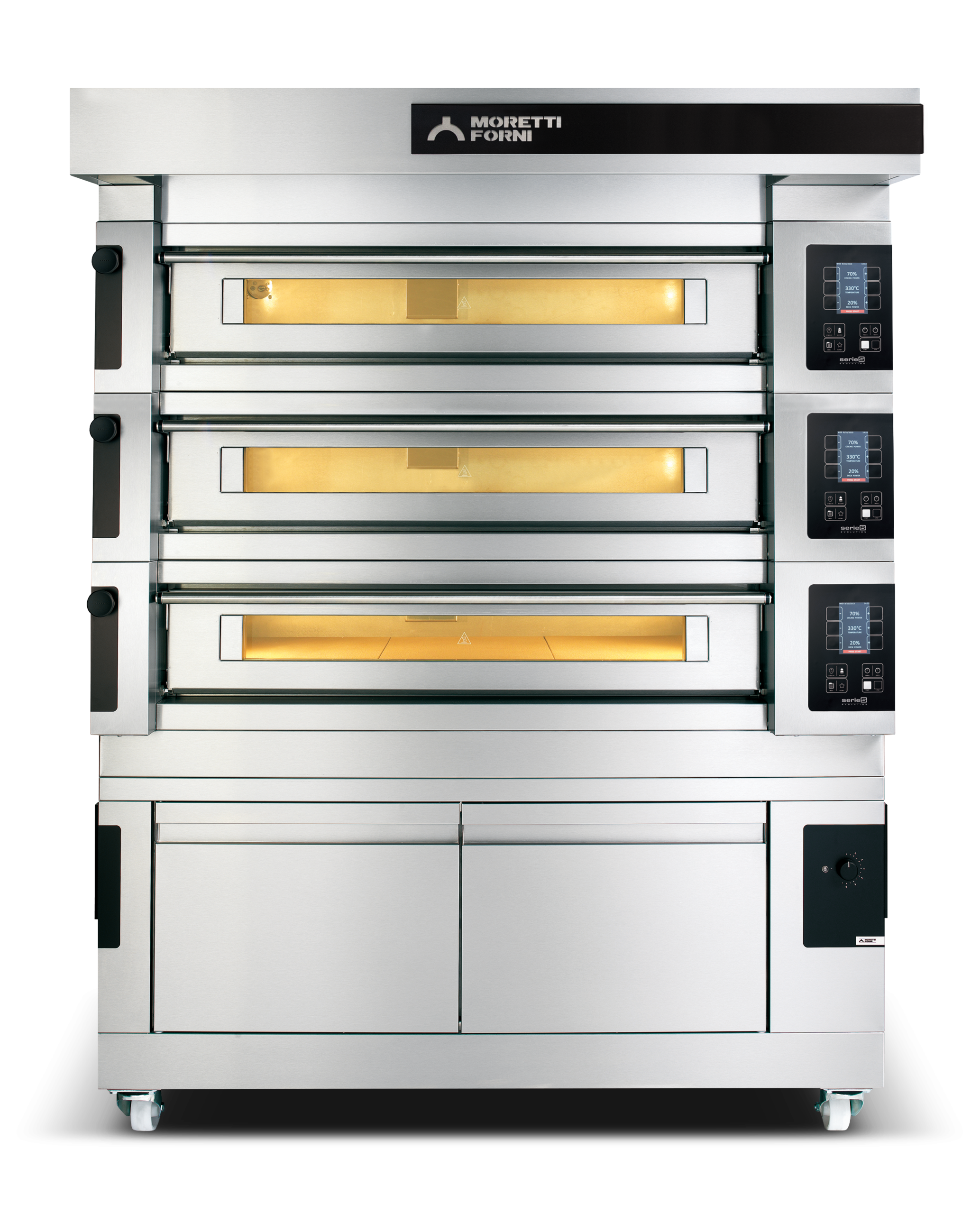 Moretti Forni - S120E, Pizzaovn MOD 3/L inkl. Varmeskab