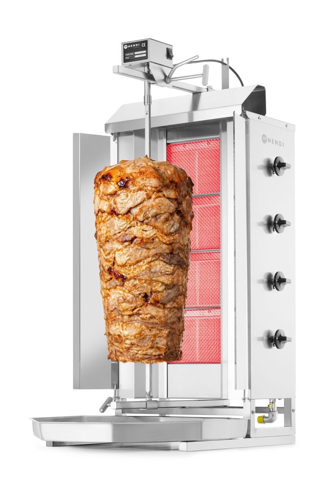 Professionel kebab grill på gas, 12kw, 3 brændere - Billede 7