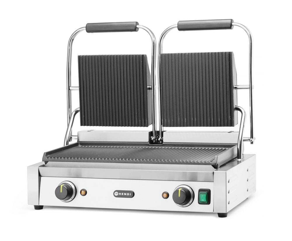 Dobbelt kontaktgrill, ribbet top og bund, 230V/3600W, 570x370x(H)210mm - Billede 3