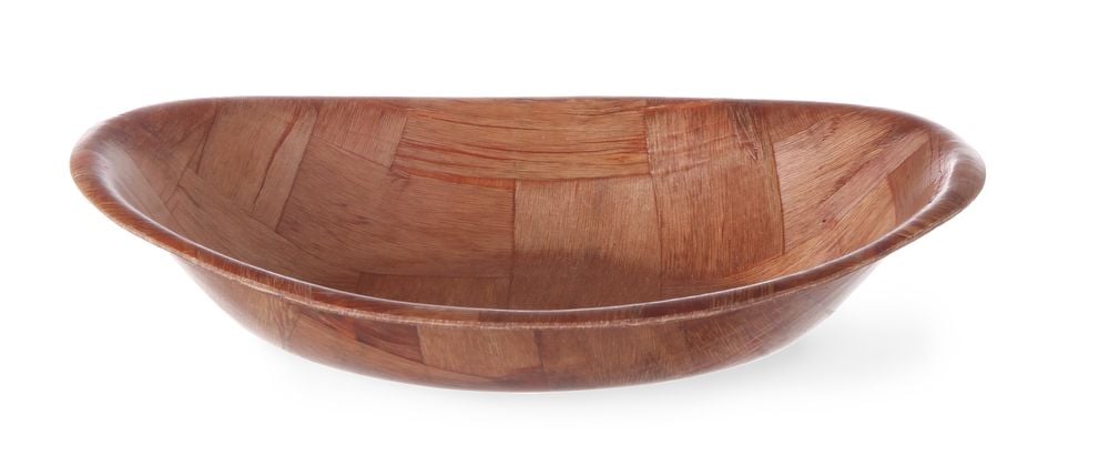 Oval brødkurv i træ, tilf f.eks. pitabrød, 255x190mm - Billede 6