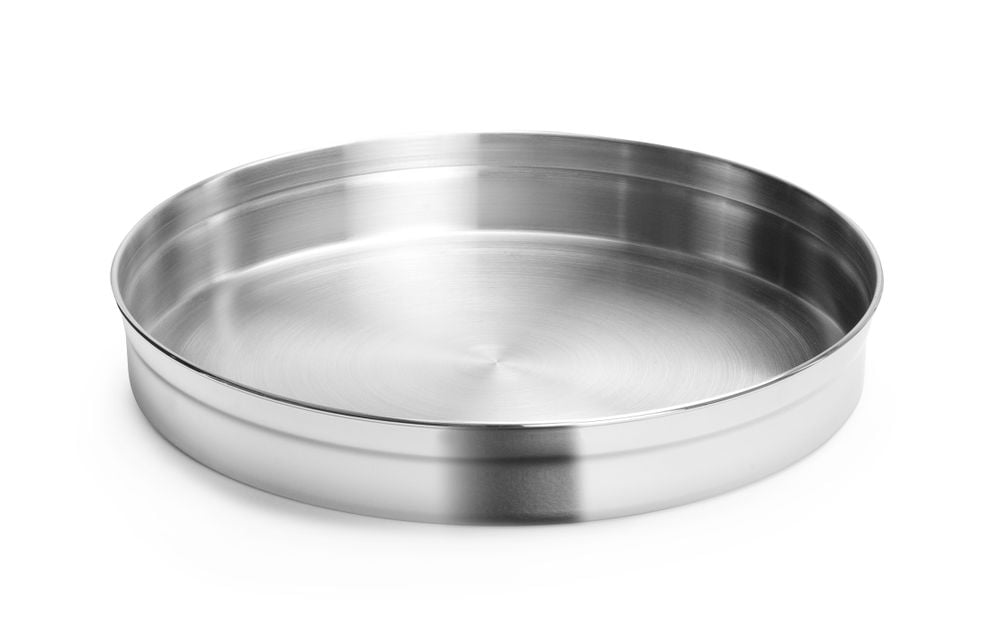 Øl bakke i rustfrit stål med dekorativ mønster, ø315x(h)45mm - Billede 3