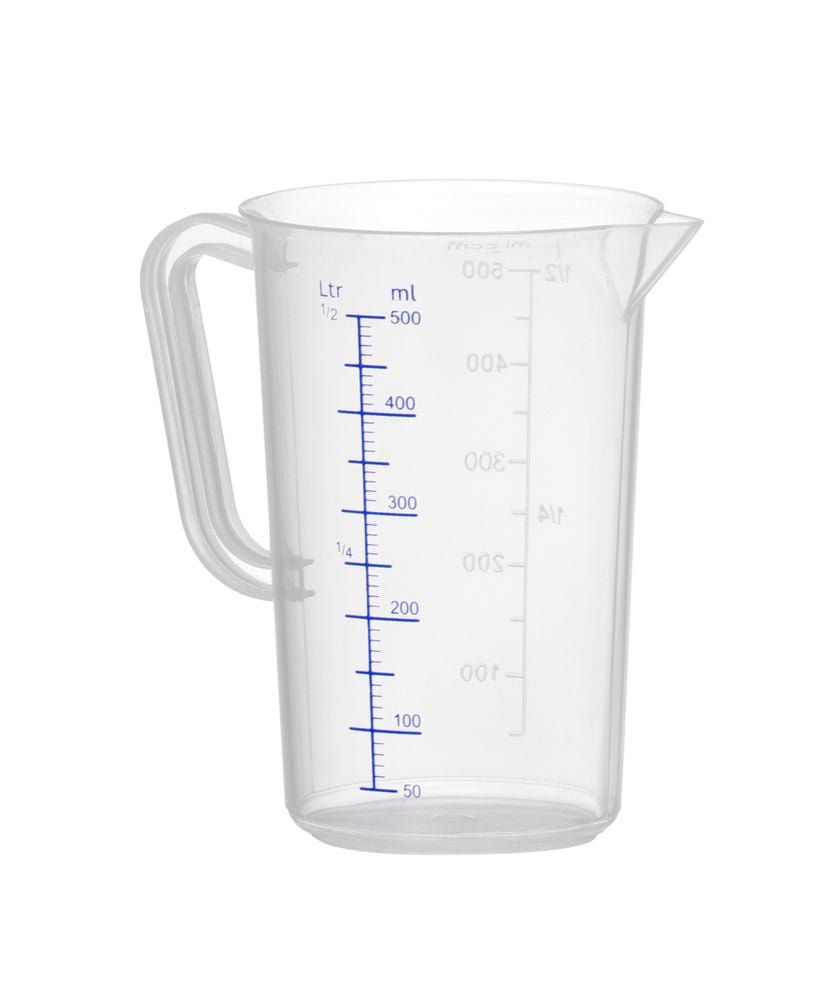 Målebæger i polypropylen, 0,5L, ø90x(H)140mm, med graduering, 1 stk. - Billede 4