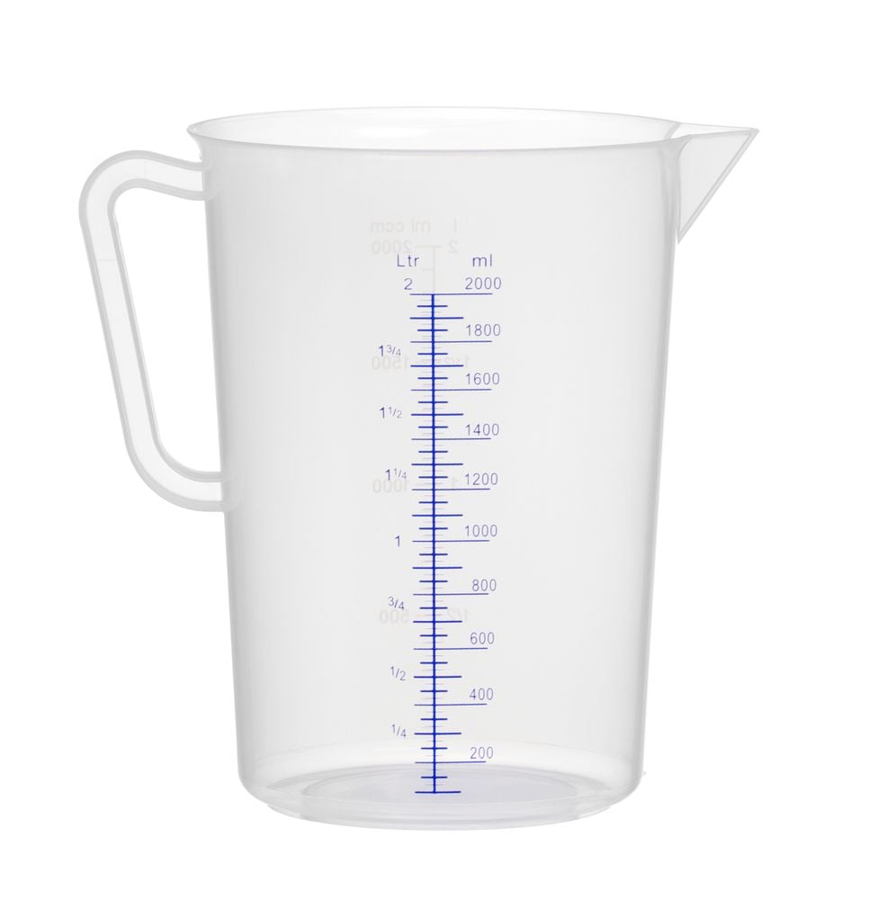 Målebæger i polypropylen, 2L, ø140x(H)215mm, med graduering - Billede 4