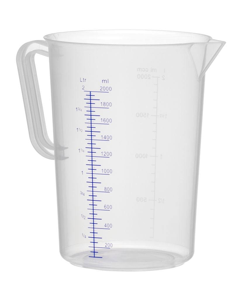 Målebæger i polypropylen, 2L, ø140x(H)215mm, med graduering - Billede 5
