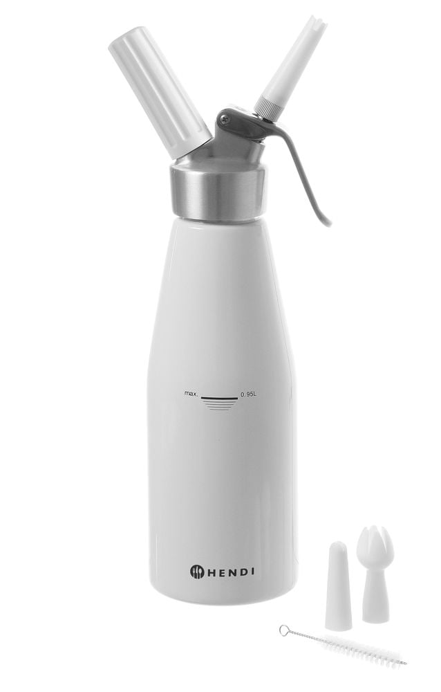Flødeskumsdispenser Kitchen Line, 0,5L, ø80x(H)260mm, aluminium, hvid - Billede 7