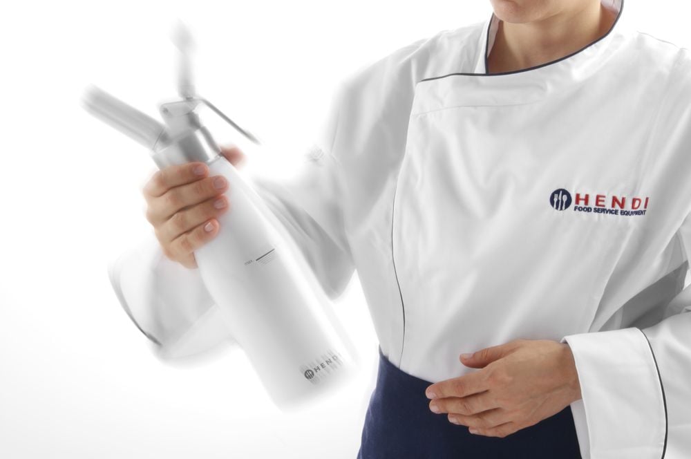 Flødeskumsdispenser Kitchen Line, 0,5L, ø80x(H)260mm, aluminium, hvid - Billede 8