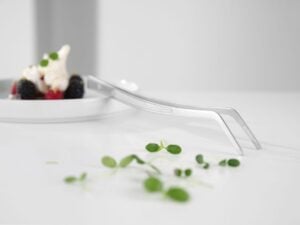 Rustfrit stål pincet med kurvet hoved og profilhåndtag, 240mm - Billede 2