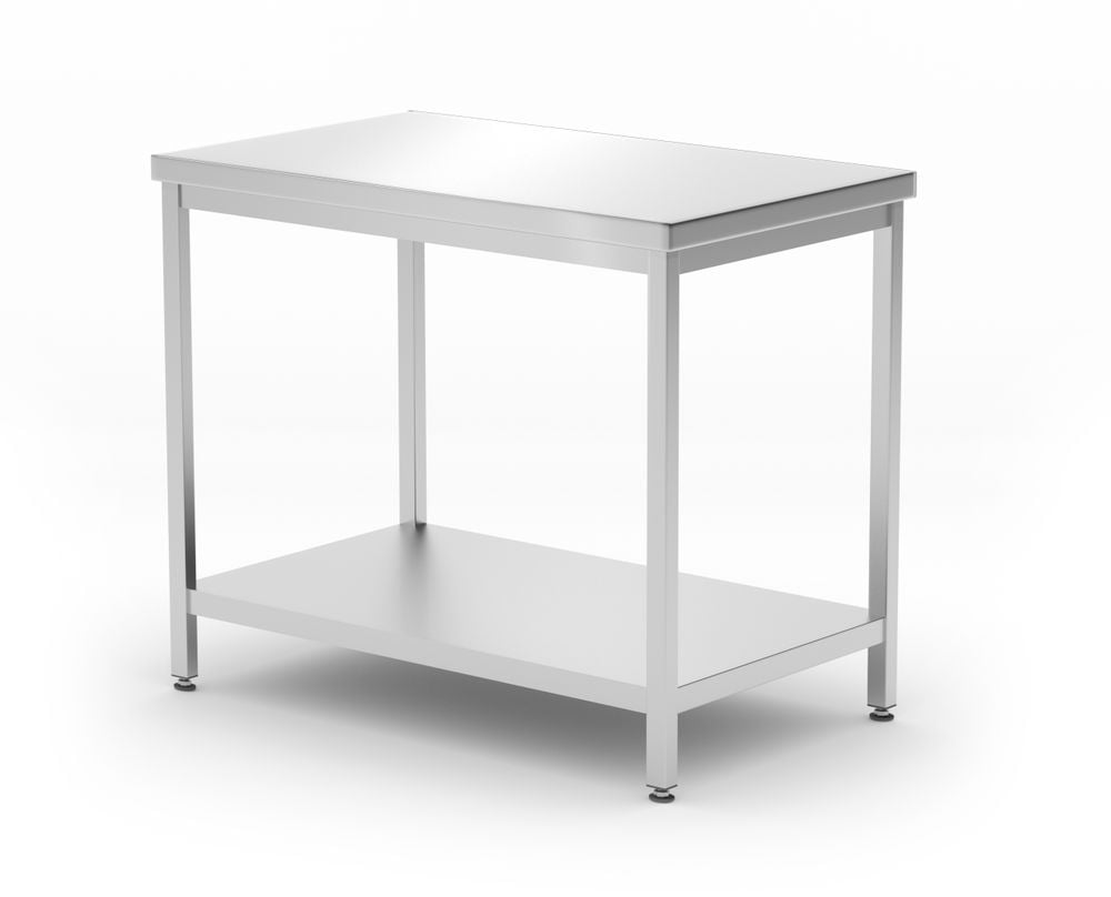 Central arbejdsbord, heavy duty, med hylde, 600 mm dyb, Kitchen Line, 1000x600x(H)850mm - Billede 3