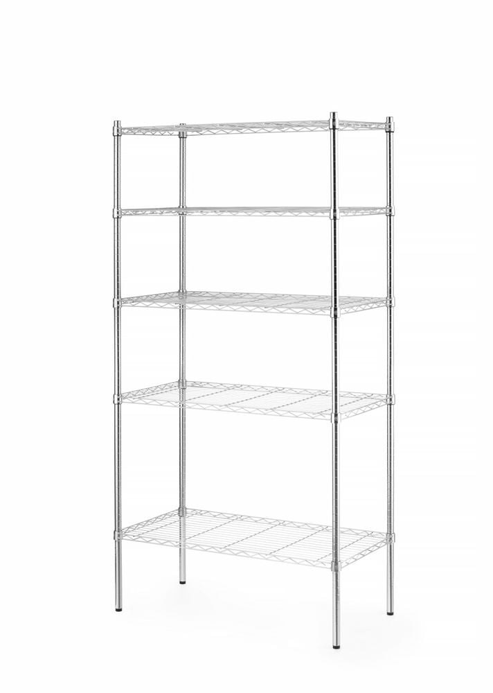 Sort opbevaringsreol med 5 hylder, 910x455x1830mm, 100% polyester - Billede 6