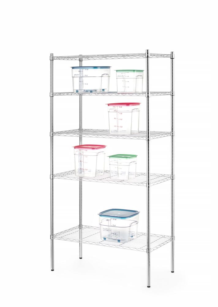 Sort opbevaringsreol med 5 hylder, 910x455x1830mm, 100% polyester - Billede 7