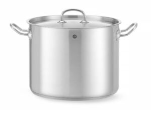 Høj gryde med låg, 13,5l, effektiv varmefordeling - Billede 4