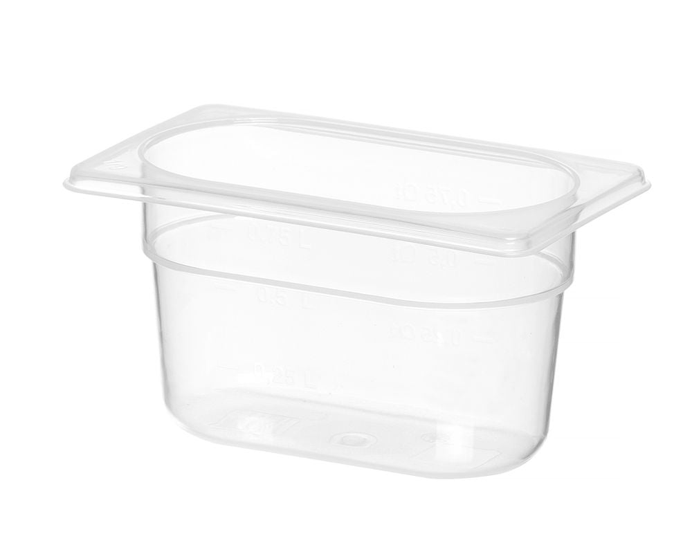GN 1/9 beholder i polypropylen, Profi Line, 1L, Transparent, 176x108x(H)100mm - Billede 3