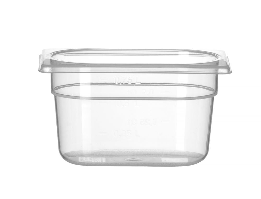GN 1/9 beholder i polypropylen, Profi Line, 1L, Transparent, 176x108x(H)100mm - Billede 2
