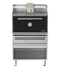 Josper HJX-PRO-L175-WT grillovn med åben varmerist og understel, vist med sort låge