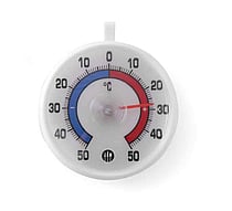 Køleskabstermometer, ø72x(H)21mm, med krog. Temperaturområde -50 °C til 50 °C.