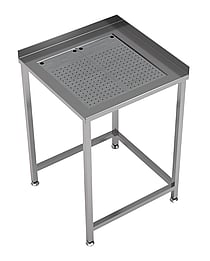 Combisteel - ARBEJDSBORD HJØRNE MED INTEGRERET DRÆNBAKKE 650X650