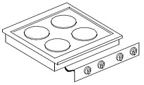 Combisteel - EL. KOMFUR 4 PL.