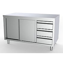 Combisteel - 700 ARBEJDSBORD SKYDEDØRE SKUFFER HØJRE 1800