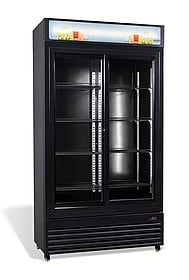 Combisteel - KØLESKAB MED SKYDEDØRE I GLAS BEZ-780 SL SORT