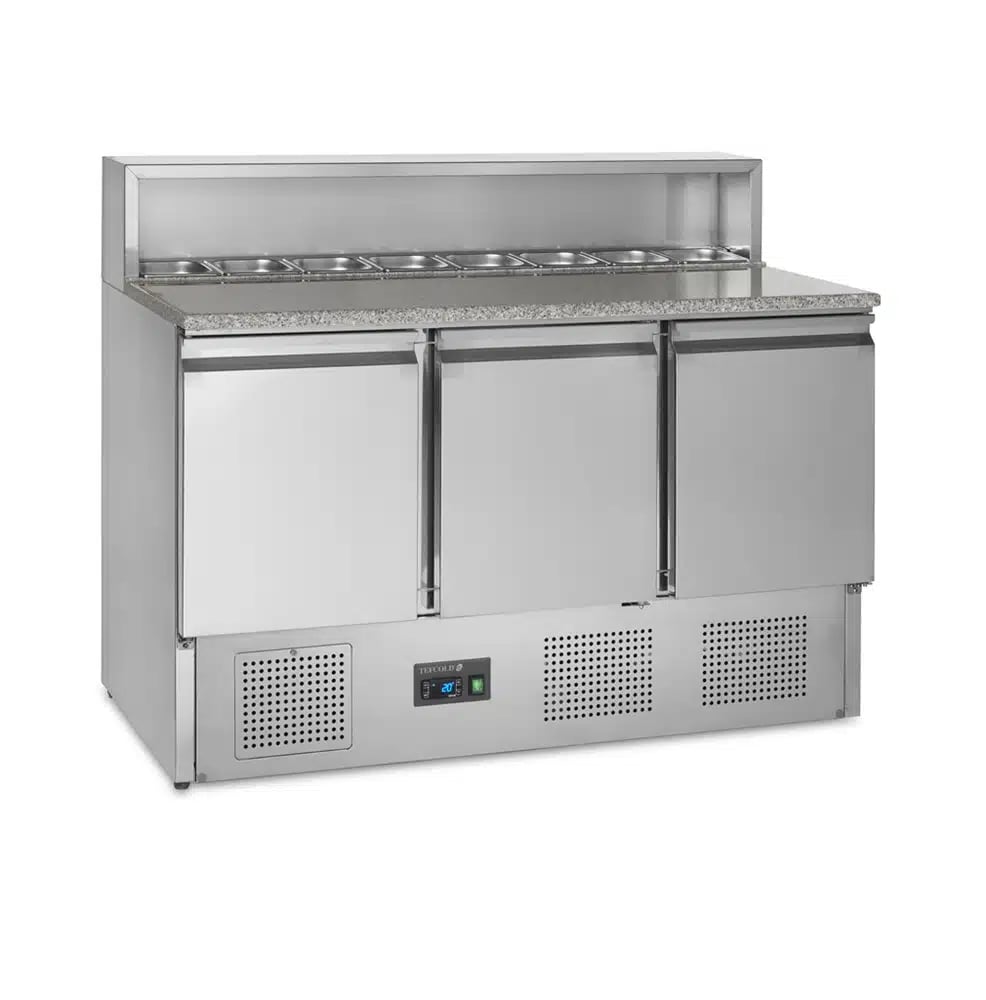 PT930 Rustfrit Pizzabord med 3 Døre, 400L