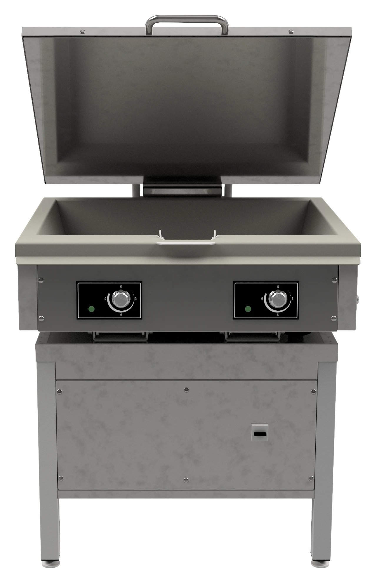 Professionel Kipsteger 60L med Elektrisk Kipfunktion og 2 Varmezoner